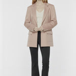 Camel Knit Women's Blazer Jacket