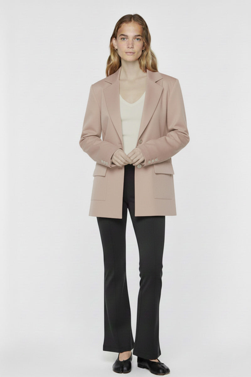 Camel Knit Women's Blazer Jacket