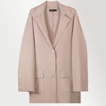 Camel Knit Women's Blazer Jacket