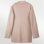 Camel Knit Women's Blazer Jacket