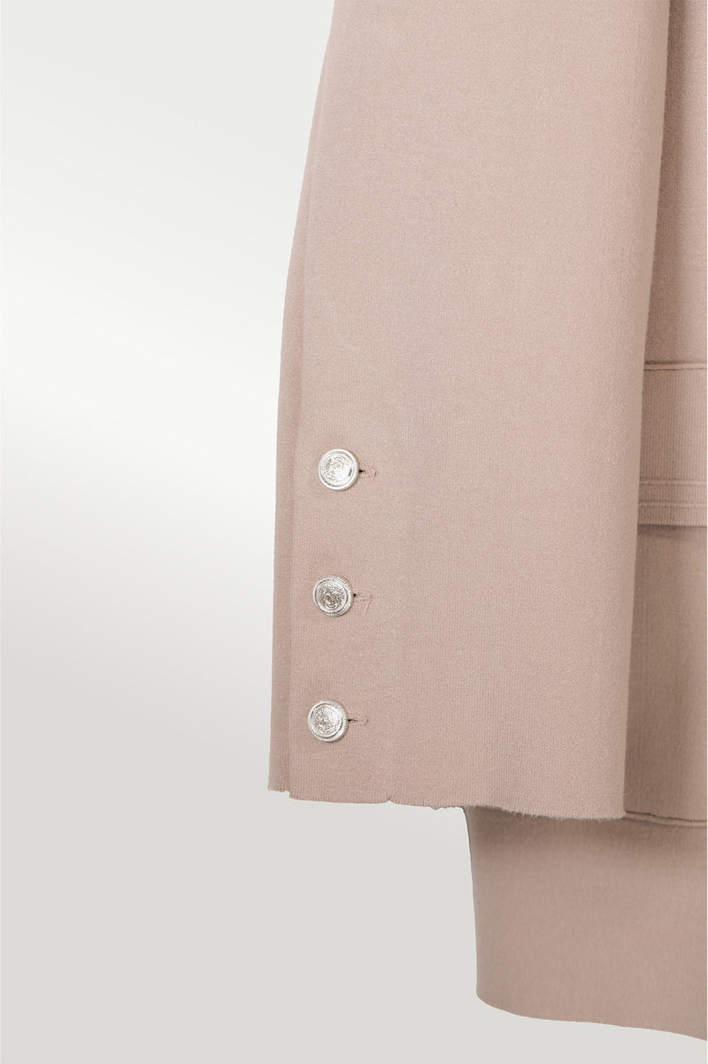 Camel Knit Women's Blazer Jacket