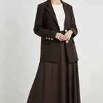 Acı Kahve Knit Women's Blazer Jacket