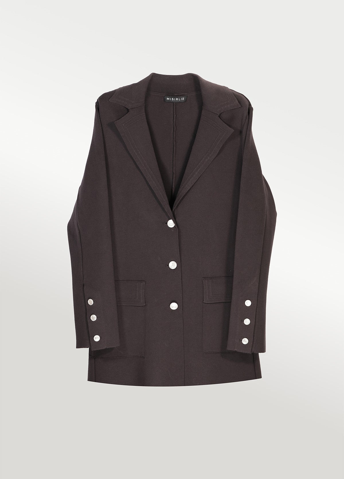 Acı Kahve Knit Women's Blazer Jacket