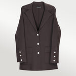 Acı Kahve Knit Women's Blazer Jacket