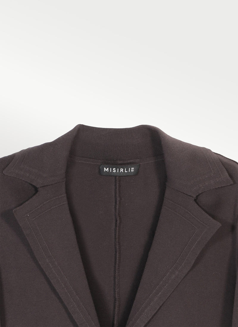 Acı Kahve Knit Women's Blazer Jacket