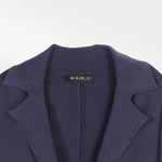 Navy Blue Knit Women's Blazer Jacket