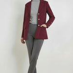 Purple Knit Women's Blazer Jacket