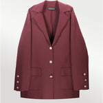 Purple Knit Women's Blazer Jacket