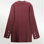 Purple Knit Women's Blazer Jacket