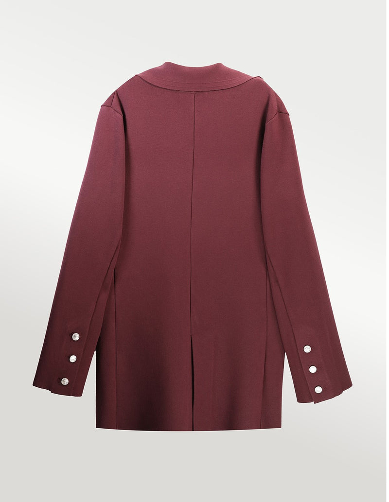 Purple Knit Women's Blazer Jacket