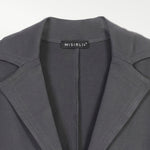 Women's Dark Gray Knit Blazer Jacket