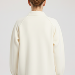 Open Beige Button-Down Collar Women's Jacket