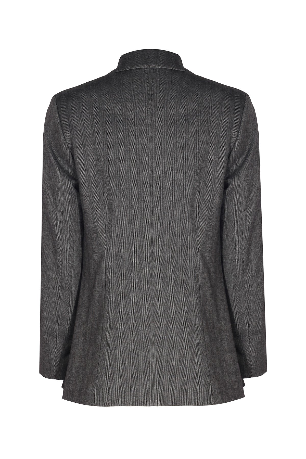 Dark Gray Front Tie Detail Women's Jacket