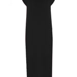 Black Padded Sleeveless Long Dress