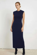 Navy Sleeveless Long Dress