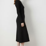 Black Belt Detailed Midi Dress