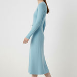 Turquoise Belt Detailed Midi Dress