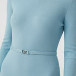 Turquoise Belt Detailed Midi Dress