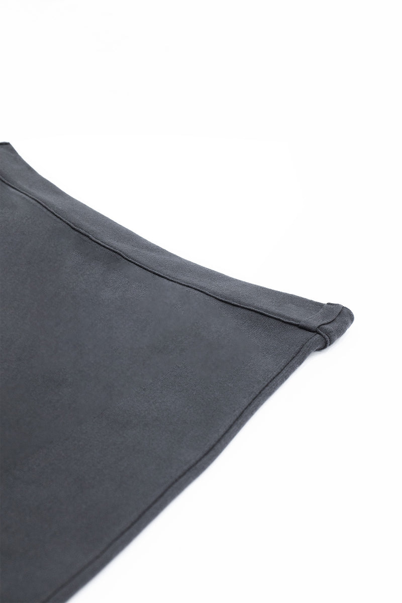 Dark Gray Pleated Midi Skirt