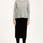 Black Midi Knit Skirt