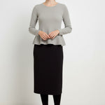 Black Midi Knit Skirt