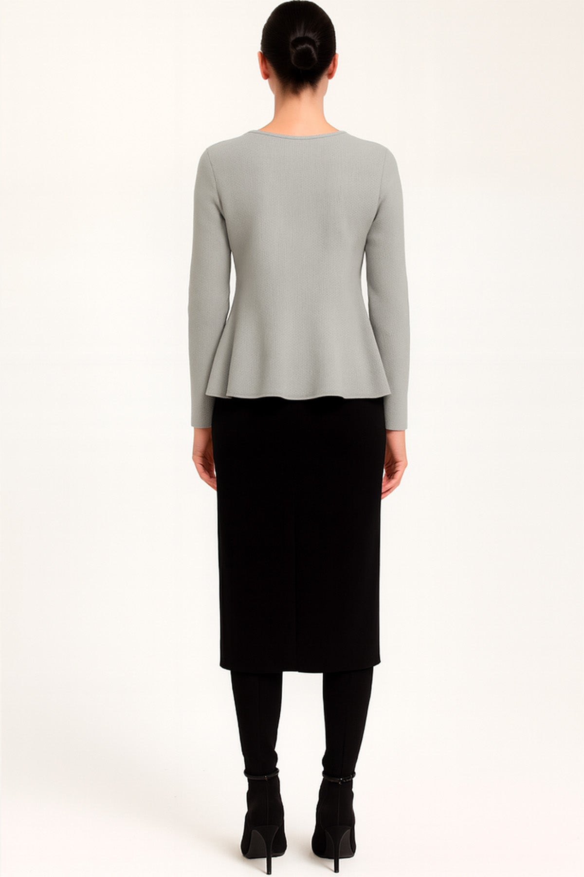 Black Midi Knit Skirt