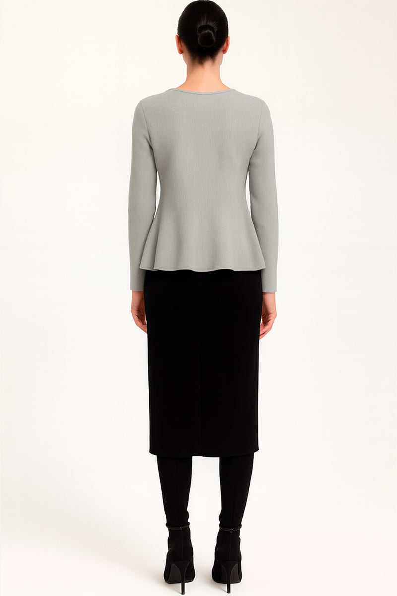 Black Midi Knit Skirt