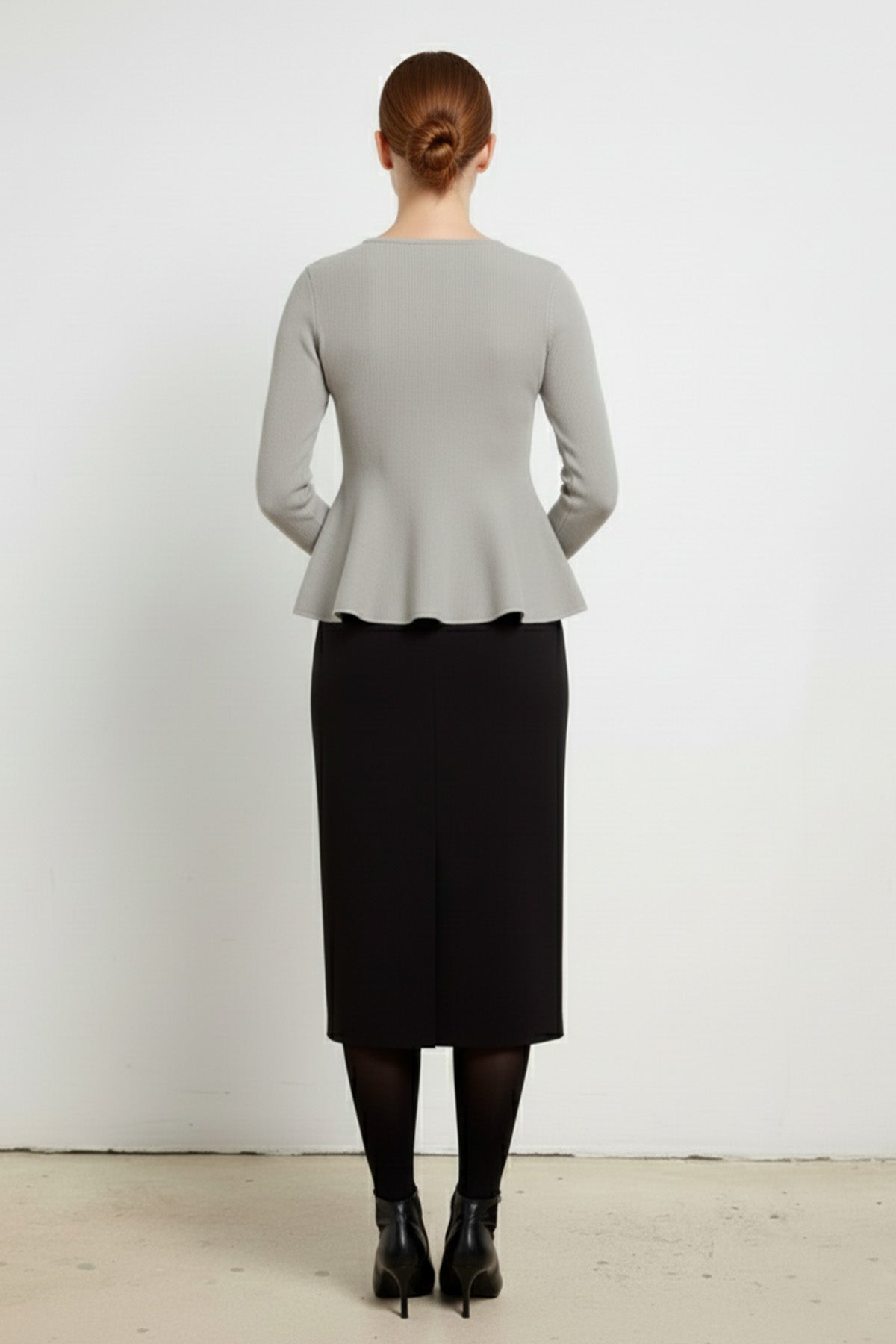 Black Midi Knit Skirt