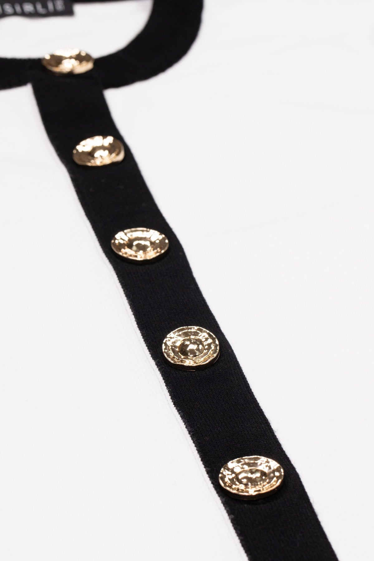 Ecru-Black-Bordered Women's Cardigan