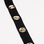 Ecru-Black-Bordered Women's Cardigan