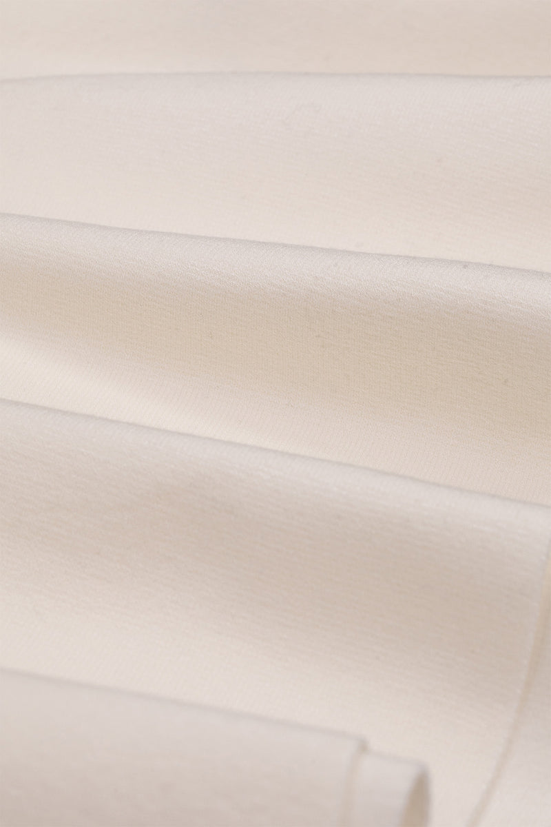 Ecru Peplum Knit Women's Sweater