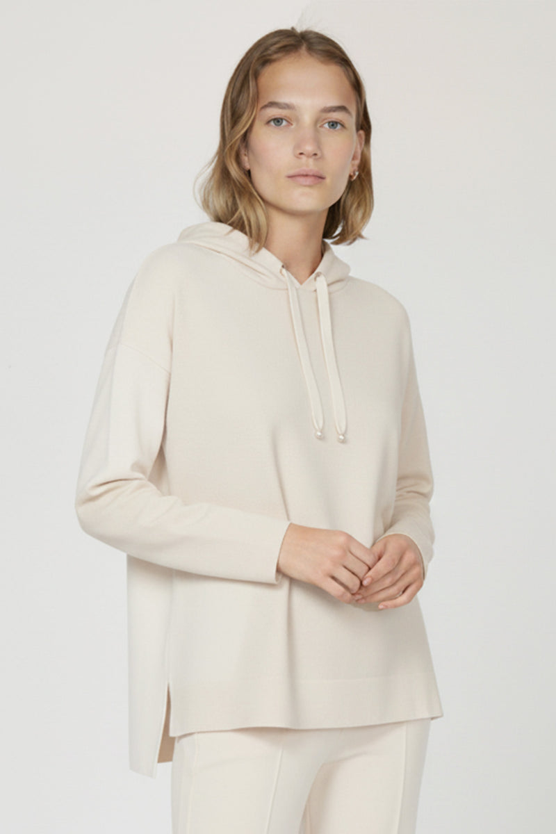 Ecru Pearl Detailed Women's Sweatshirt