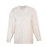 Ecru Pearl Detailed Women's Sweatshirt