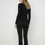 Black Wide-Leg Crop Women's Pants