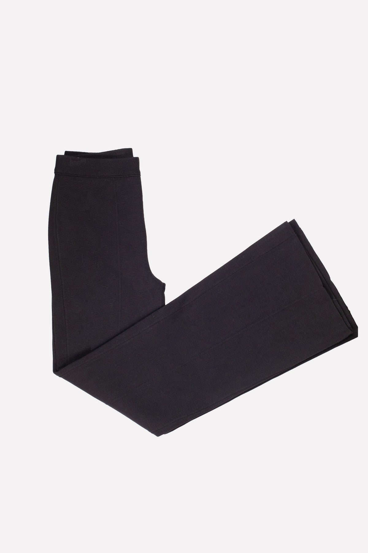 Black Wide-Leg Crop Women's Pants
