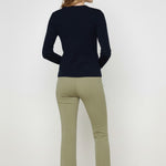 Green Wide Leg Crop Women's Trousers