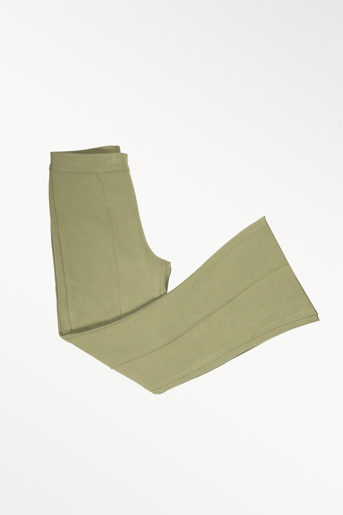 Green Wide Leg Crop Women's Trousers