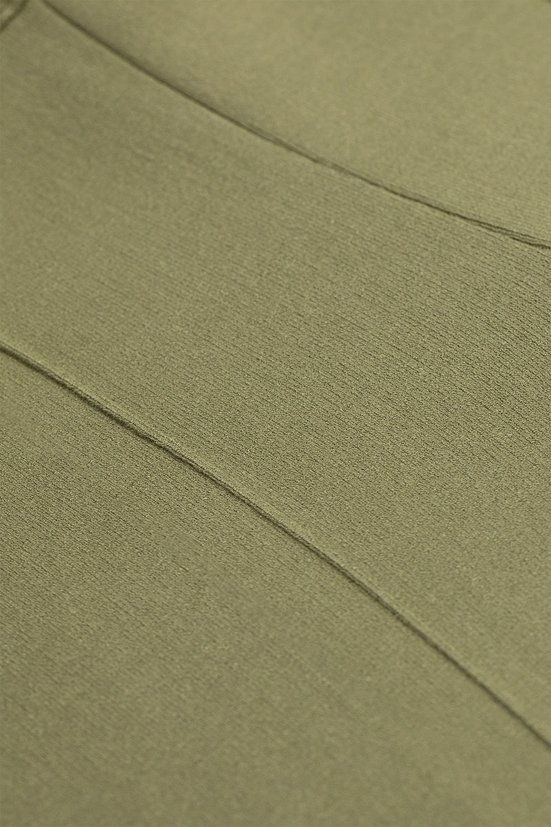 Green Wide Leg Crop Women's Trousers