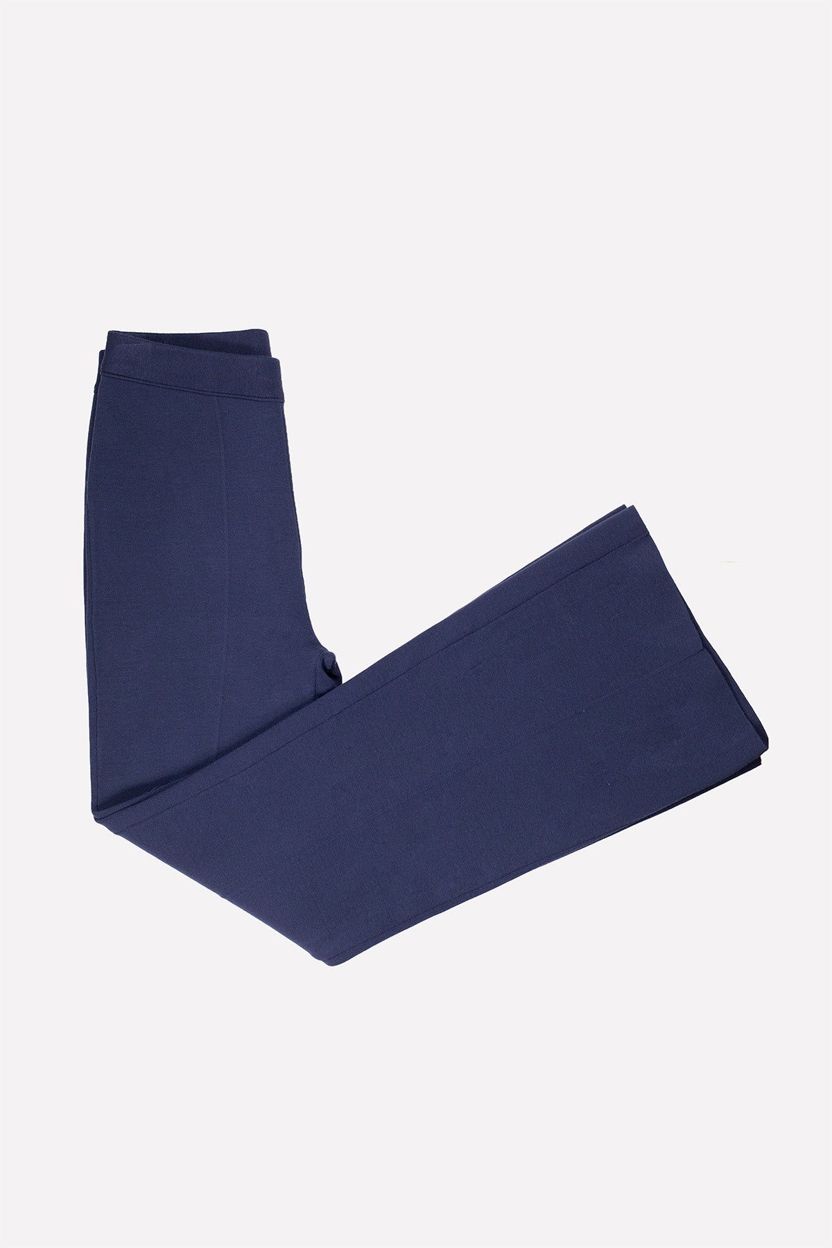 Navy Wide Leg Cropped Women's Pants