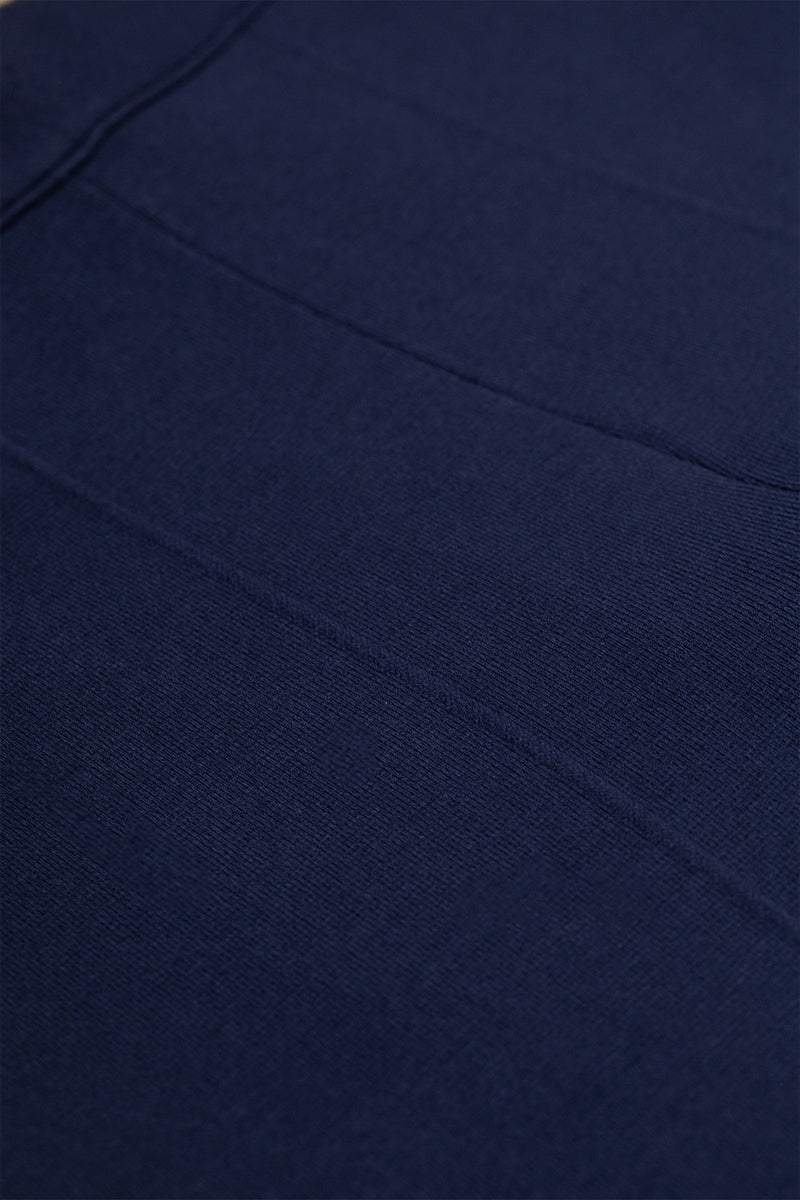 Navy Wide Leg Cropped Women's Pants