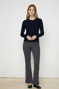 Dark Gray Wide-Leg Crop Women's Pants