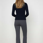 Dark Gray Wide-Leg Crop Women's Pants
