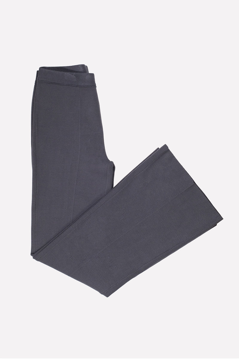 Dark Gray Wide-Leg Crop Women's Pants