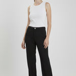 Black Zipper Women's Pants
