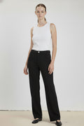 Black Zipper Women's Pants