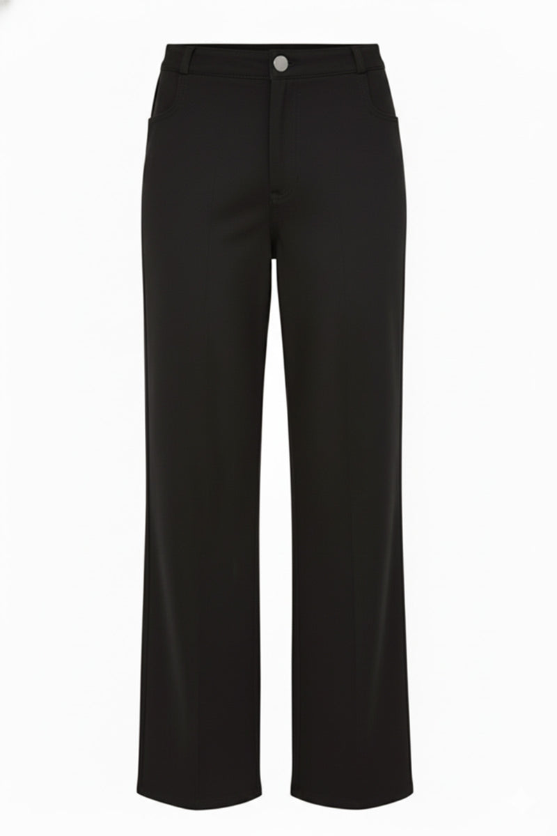 Black Zipper Women's Pants