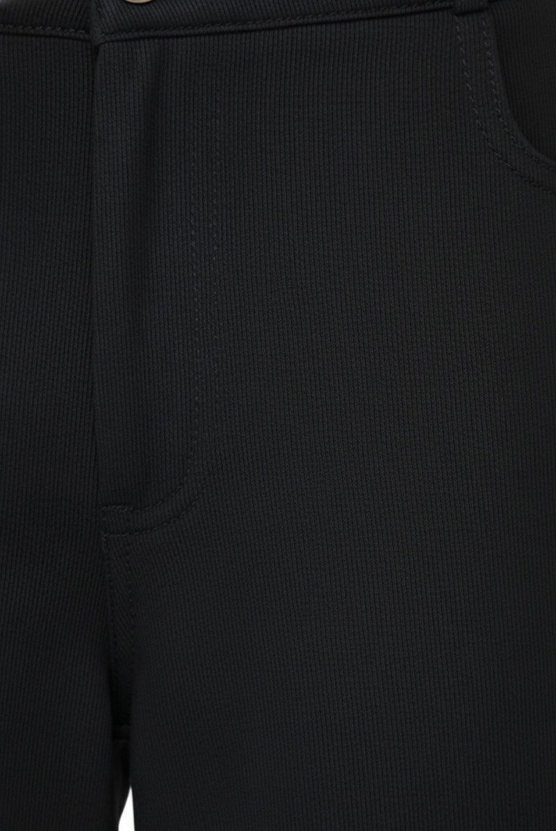 Black Zipper Women's Pants