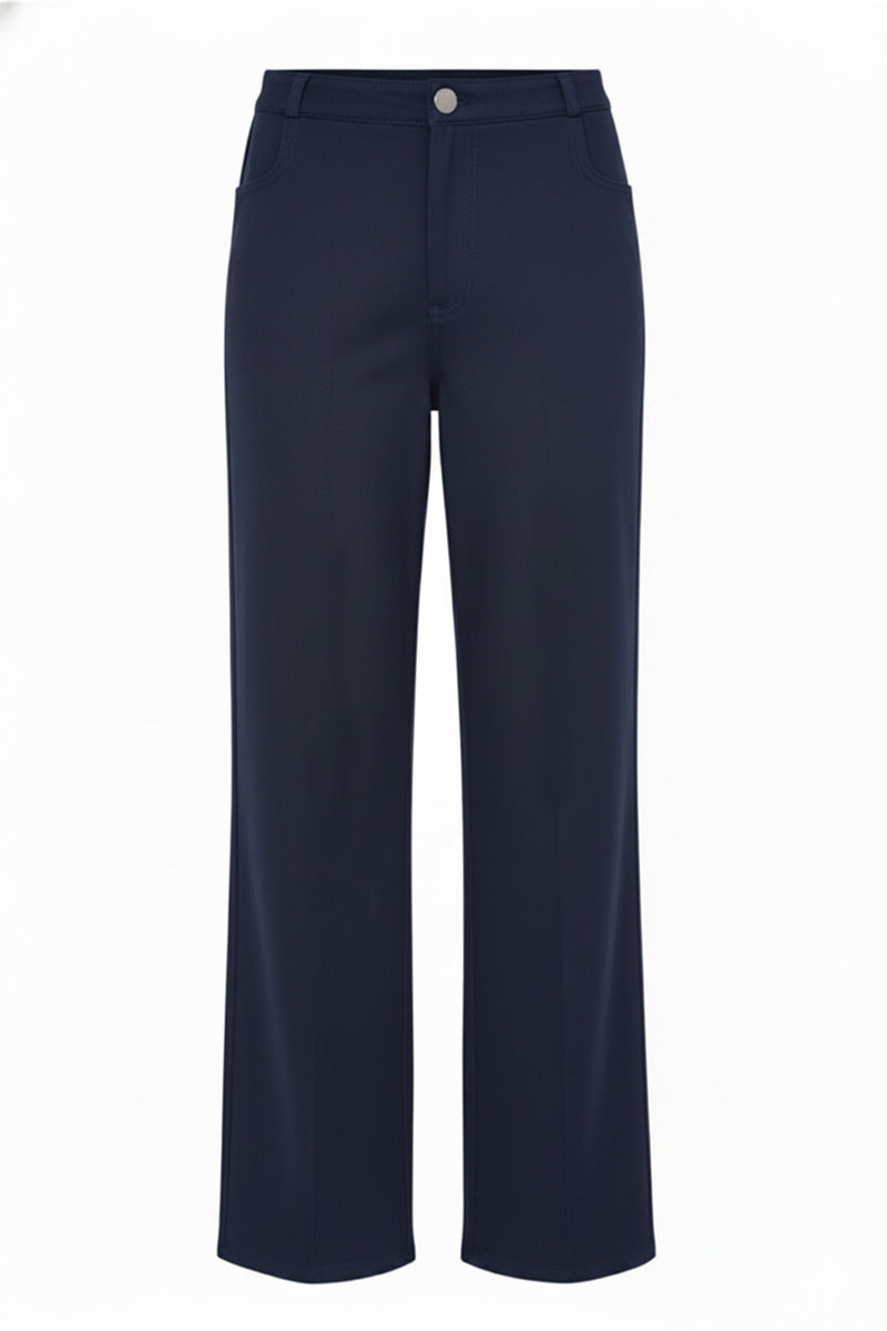 Navy Zippered Women's Pants