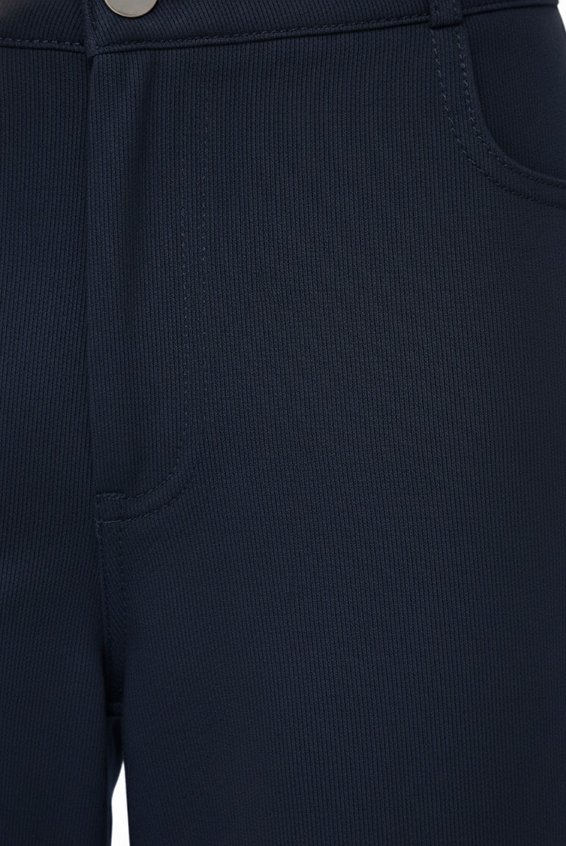 Navy Zippered Women's Pants