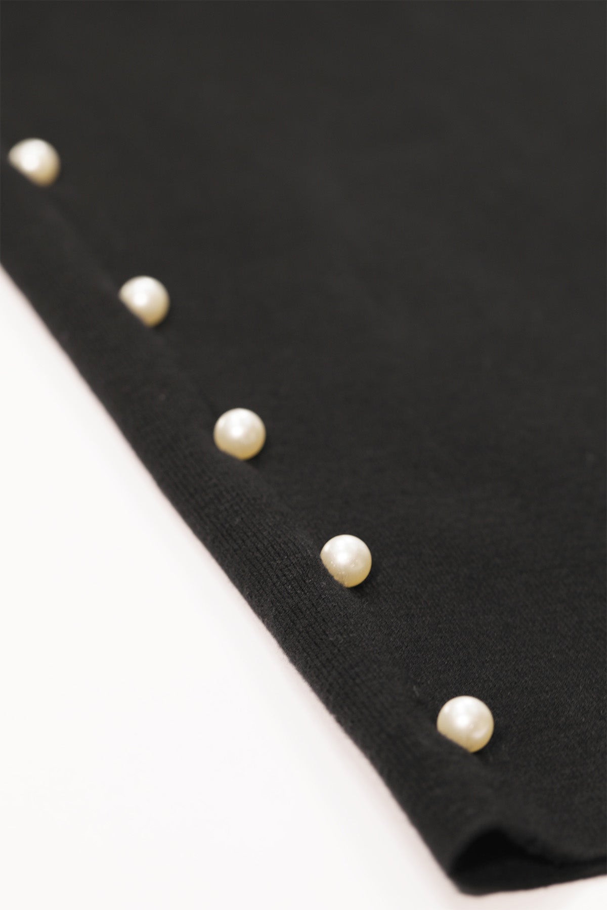 Women's Black Pearl Detail Pants